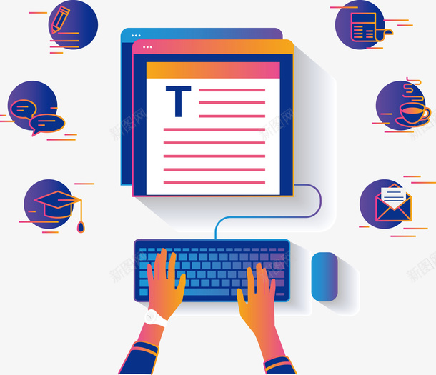 键盘和正在打字的手矢量图eps免抠素材_88icon https://88icon.com 手 输入 键盘 键盘png 键盘矢量图 矢量图