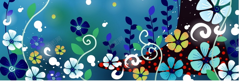 卡通花季少女矢量图ai设计背景_88icon https://88icon.com 卡通 女人 少女 手绘 童趣 花季 花朵 矢量图