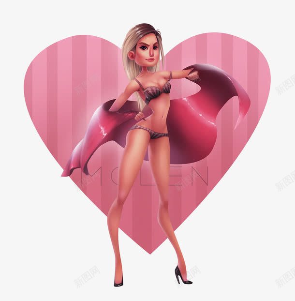创意比基尼美女png免抠素材_88icon https://88icon.com 创意设计 卡通设计 扁平创意图