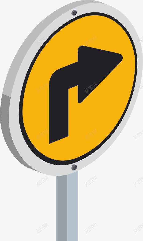 时尚立体路标指示牌矢量图ai免抠素材_88icon https://88icon.com 导向牌 指示牌 立体警示牌 路标 转向牌 矢量图