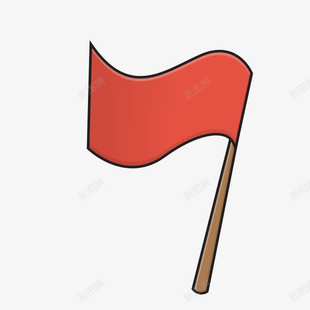 红旗子png免抠素材_88icon https://88icon.com 卡通素材 旗子 装饰