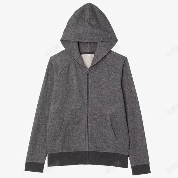 卫衣外套png免抠素材_88icon https://88icon.com 拉链 无印良品 深灰色 深色卫衣