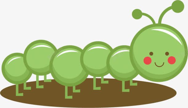 卡通毛毛虫png免抠素材_88icon https://88icon.com 多足虫 害虫 爬虫 虫子
