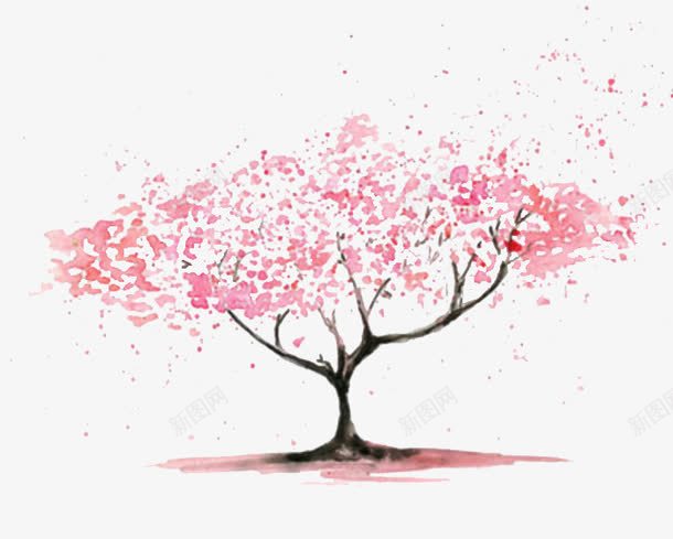 开满花的树png免抠素材_88icon https://88icon.com 手绘 浪漫 清新