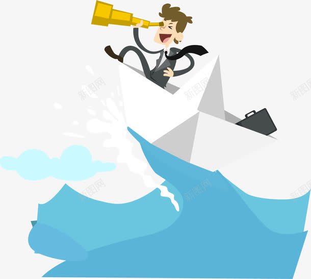 商人在船头png免抠素材_88icon https://88icon.com 出海 商人 旅游 海上 纸船