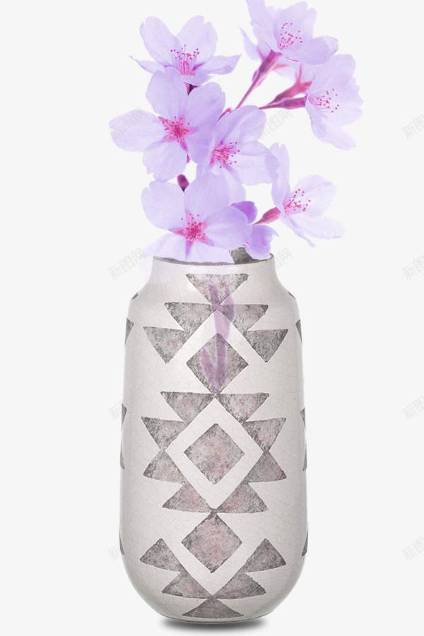 褐色几何陶瓷花瓶psd免抠素材_88icon https://88icon.com 几何图案 插花 梨花 艺术设计 褐色花瓶 陶瓷花瓶