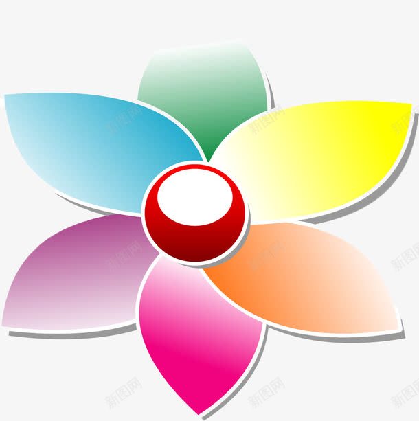 几何彩色拼装花瓣png免抠素材_88icon https://88icon.com 几何 彩色 花瓣 装饰图案
