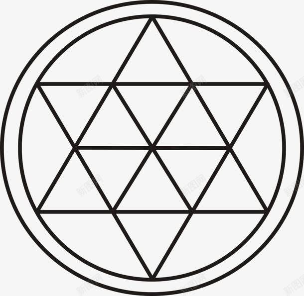 黑色六芒星png免抠素材_88icon https://88icon.com 六芒星 国朝六芒星 简约 线条 黑色