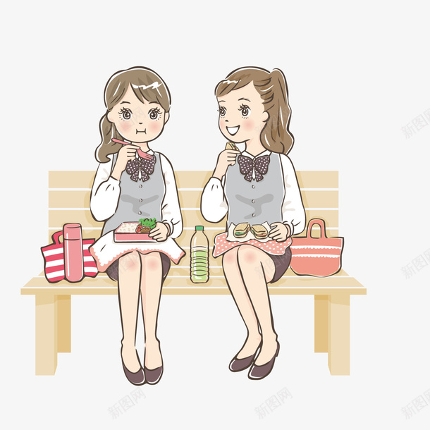 手绘吃饭女孩png免抠素材_88icon https://88icon.com 卡通女孩 吃饭女孩 好朋友 手绘人物 背景装饰