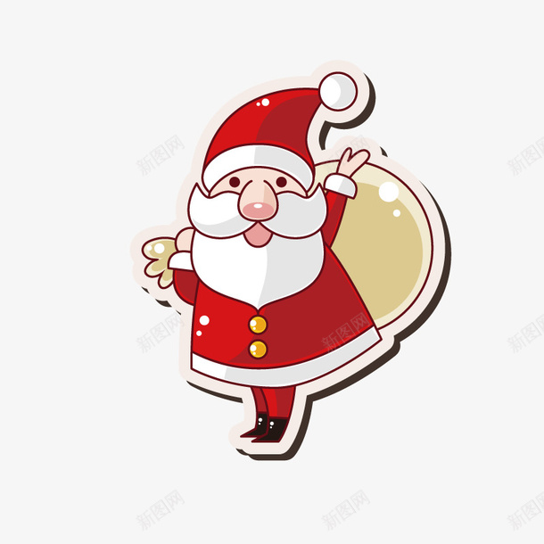 背着圣诞礼物的圣诞老人png免抠素材_88icon https://88icon.com 口袋 圣诞树 圣诞老人 圣诞节 白胡子老头 礼物
