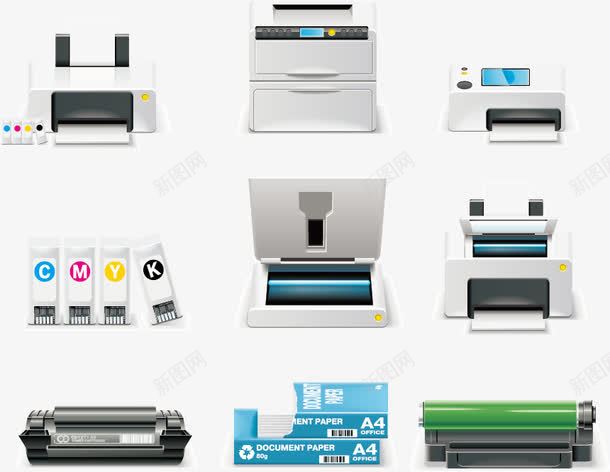 打印机矢量图ai免抠素材_88icon https://88icon.com 澧按 纭掗紦 鍔炲叕璁惧 鍔炲叕鑰楁潗 鎵 鎵撳嵃鏈 鐢靛瓙浜搧 矢量图