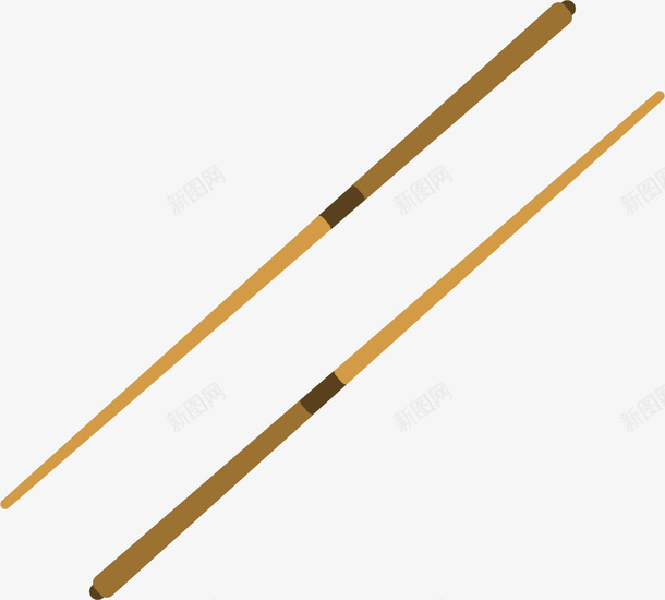 褐色球杆矢量图eps免抠素材_88icon https://88icon.com 台球杆 杆子 桌球 桌球杆 桌球用杆 褐色球杆 矢量图