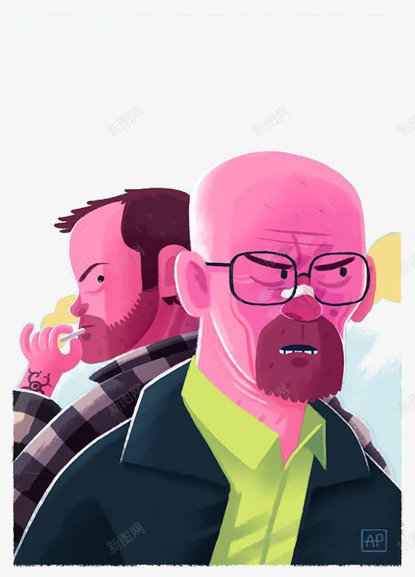 背对背的两个人插图png免抠素材_88icon https://88icon.com 光头 创意插图 背对着的人