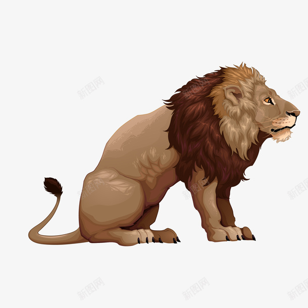 手绘卡通凶猛狮子无抠图矢量图eps免抠素材_88icon https://88icon.com 凶猛 卡通 手绘 无抠图PNG 狮子 矢量图