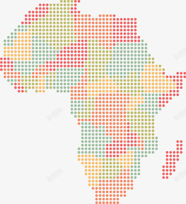 彩色波点非洲地图矢量图ai免抠素材_88icon https://88icon.com 彩色波点 彩色非洲地图 波点地图 矢量png 非洲 非洲地图 矢量图