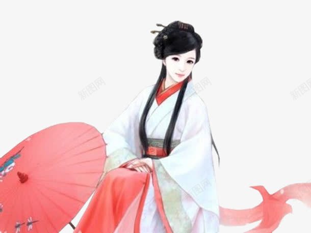 古伞秀丽古风手绘女子png免抠素材_88icon https://88icon.com 古风 女子 手绘 秀丽