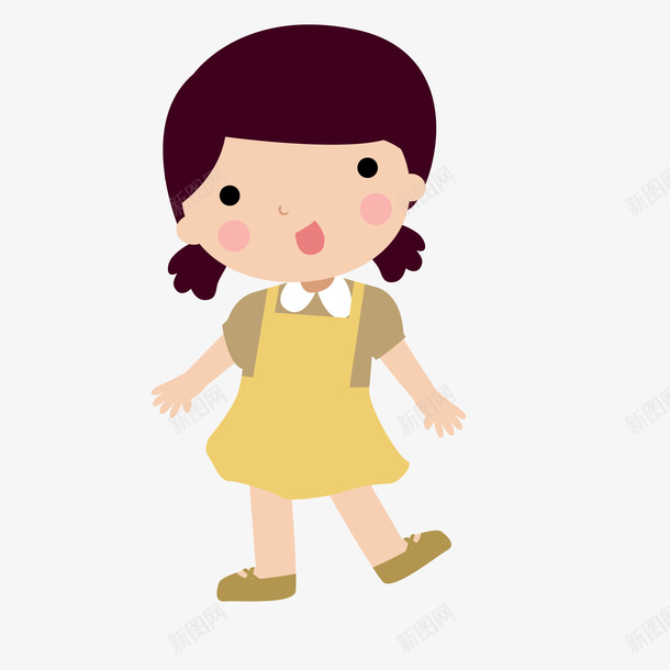 卡通可爱的儿童人物矢量图ai免抠素材_88icon https://88icon.com 人物设计 儿童 儿童节 卡通 女孩 孩子 矢量图