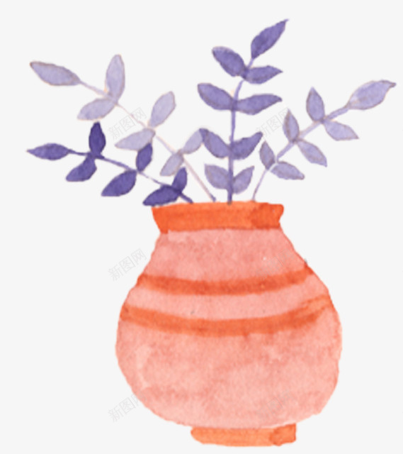 手绘装饰花瓶png免抠素材_88icon https://88icon.com 手绘 摆设 树枝 花瓶 装饰图案 装饰花瓶