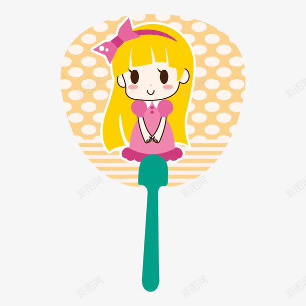 夏凉扇广告扇png免抠素材_88icon https://88icon.com PVC 卡通 夏凉扇 广告扇