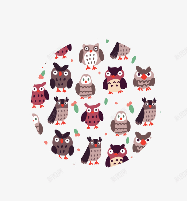 呆萌猫头鹰背景图案矢量图eps免抠素材_88icon https://88icon.com 猫头鹰图案矢量图 猫头鹰图案背景矢量图 猫头鹰矢量背景 猫头鹰背景 矢量图