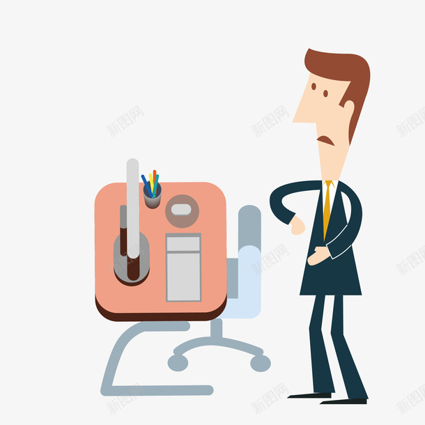 忙碌的卡通上班族png免抠素材_88icon https://88icon.com 上班族 人 卡通 忙碌