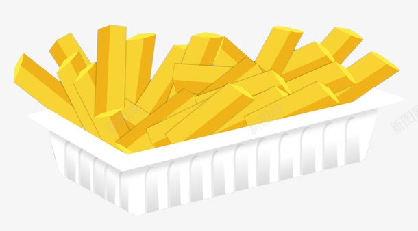 卡通薯条png免抠素材_88icon https://88icon.com 卡通 快餐 油炸食品 薯条 餐饮食品 香脆 马铃薯制品制品
