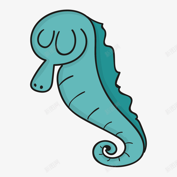 卡通海马矢量图ai免抠素材_88icon https://88icon.com 动物 动物插画 卡通 卡通动物 可爱动物 小动物 海马 矢量图