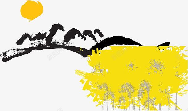 手绘国画水墨山png免抠素材_88icon https://88icon.com 地貌 山 手绘 树林 水墨 简笔山 简笔画