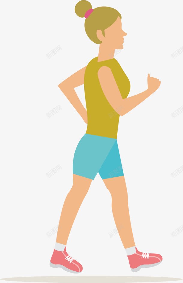 跑步的美女png免抠素材_88icon https://88icon.com 健身 女子 晨跑 运动