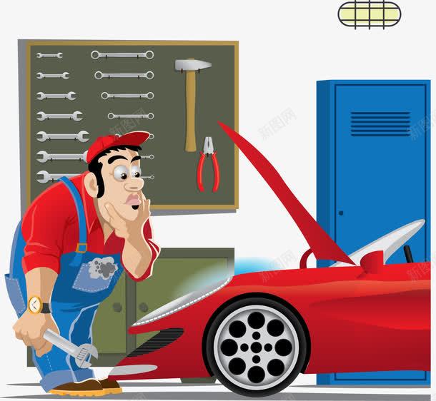 汽车维修矢量图ai免抠素材_88icon https://88icon.com 汽车维修 维修工 矢量图