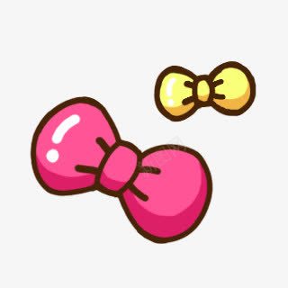 粉色黄色蝴蝶结png免抠素材_88icon https://88icon.com 粉色 蝴蝶结 黄色