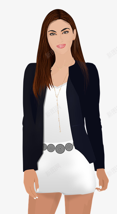 黑色简约美女白领png免抠素材_88icon https://88icon.com 女生西装 手绘 白领 简约 美女 黑色