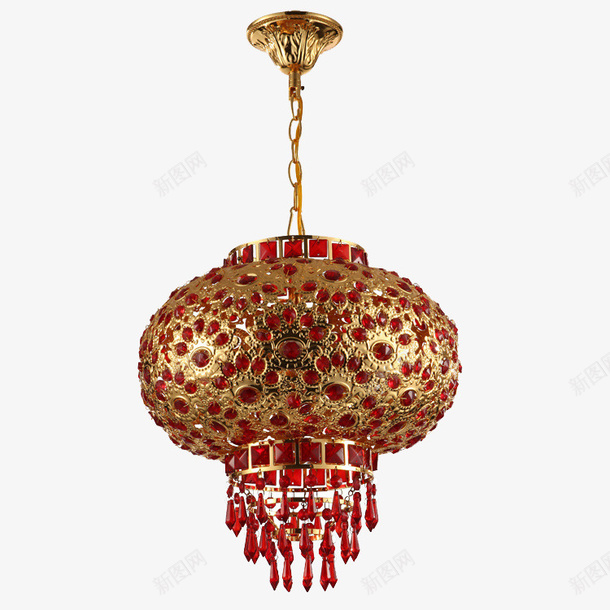 灯笼式喜庆春节吊灯png免抠素材_88icon https://88icon.com 产品实物 吊灯 春节喜庆吊灯 灯笼式 红色
