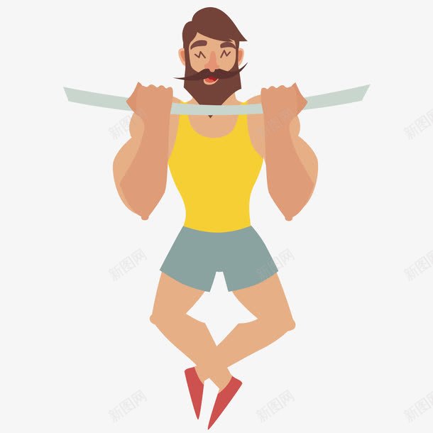 引体向上的男孩png免抠素材_88icon https://88icon.com 卡通 引体向上 男孩