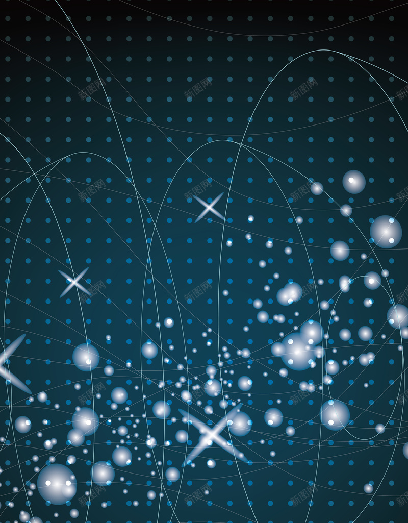 蓝色星光上的曲线背景矢量图ai设计背景_88icon https://88icon.com 光晕 愤怒 曲线 海报 纹理 背景 蓝色 矢量图