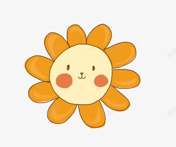卡通手绘微笑的花儿psd免抠素材_88icon https://88icon.com 卡通手绘微笑的花儿 可爱的花 微笑的花儿 手绘花