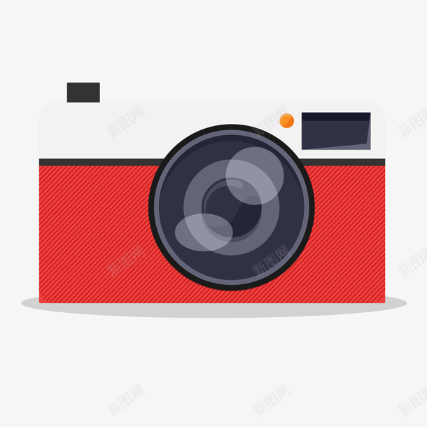 卡通红色的照相机矢量图ai免抠素材_88icon https://88icon.com 扁平化 拍摄 拍照 旅行 照相机 红色 矢量图
