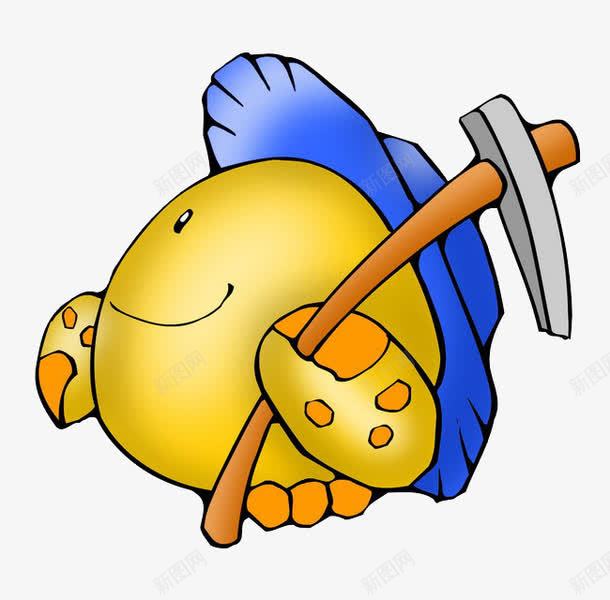 扛锄头的巨蟹座png免抠素材_88icon https://88icon.com 巨蟹座 扛锄头 星座 装饰