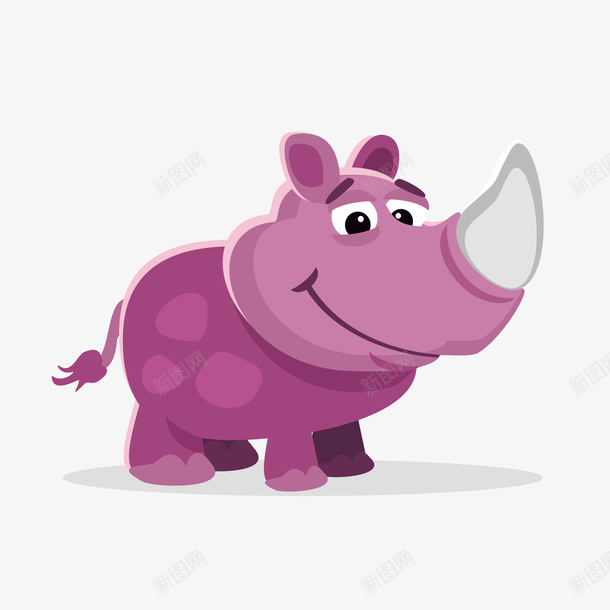 可爱犀牛矢量图ai免抠素材_88icon https://88icon.com 创意动物 动物 卡通动物 可爱 小动物 犀牛 矢量动物 矢量图