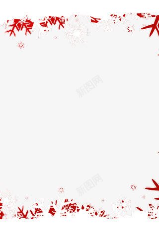 圣诞节红色雪花花边背景png免抠素材_88icon https://88icon.com 圣诞节 红色 花边 雪花