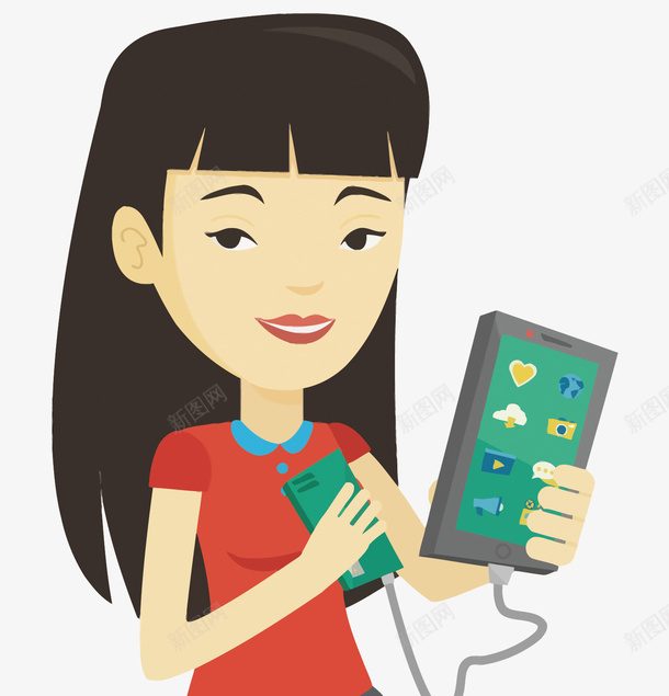 扁平化手机充电宝矢量图eps免抠素材_88icon https://88icon.com 充电宝PNG矢量图 充电宝免扣PNG图 卡通 手机 手绘 矢量充电宝 矢量图