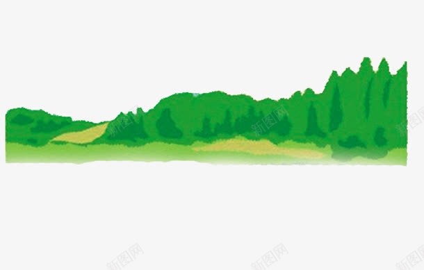 一片青山绿树png免抠素材_88icon https://88icon.com 卡通 手绘 简图 青山绿树
