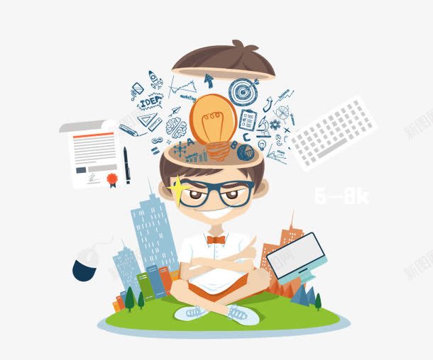 H5宣传扁平化背景png免抠素材_88icon https://88icon.com 创意 宣传 扁平化 背景