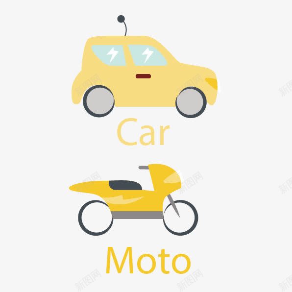 卡通交通工具png免抠素材_88icon https://88icon.com car moto 交通 交通标志 汽车