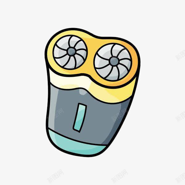 手绘彩色电动剃须刀png免抠素材_88icon https://88icon.com 刀片 刮刀 刮胡刀 剃刀 剃须刀 彩色手绘 电动剃须刀 锋利