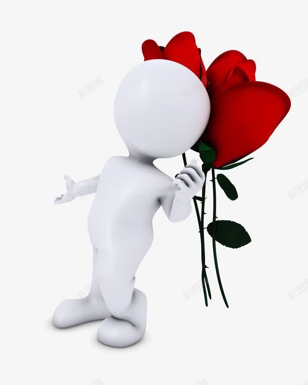 3d人物手里拿着玫瑰花png免抠素材_88icon https://88icon.com 3d 人物 手 玫瑰花