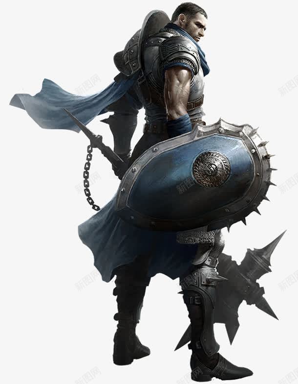 冷漠帅气的巨锤战士png免抠素材_88icon https://88icon.com 冷漠 帅气 战士