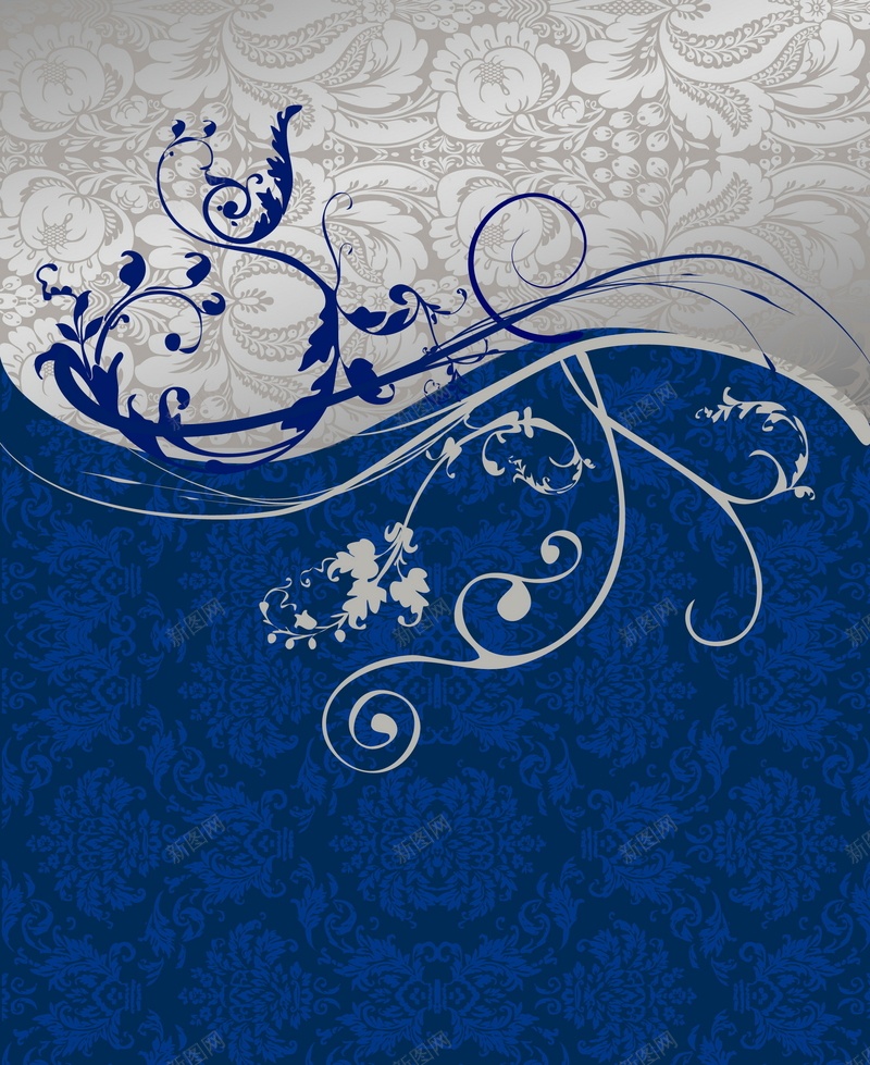 蓝色条纹矢量图ai设计背景_88icon https://88icon.com 条纹 纹理 花枝 花纹 蓝色 质感 矢量图