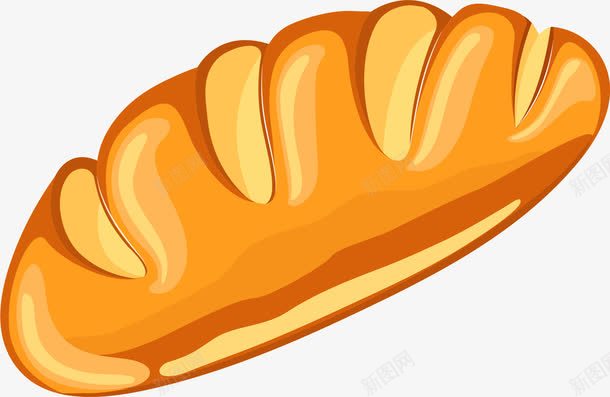 手绘黄色面包png免抠素材_88icon https://88icon.com 免抠PNG 手绘 水彩 简约 美食 面包 黄色
