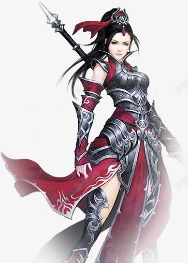 银甲长剑女子古风手绘png免抠素材_88icon https://88icon.com 古风 女子 长剑